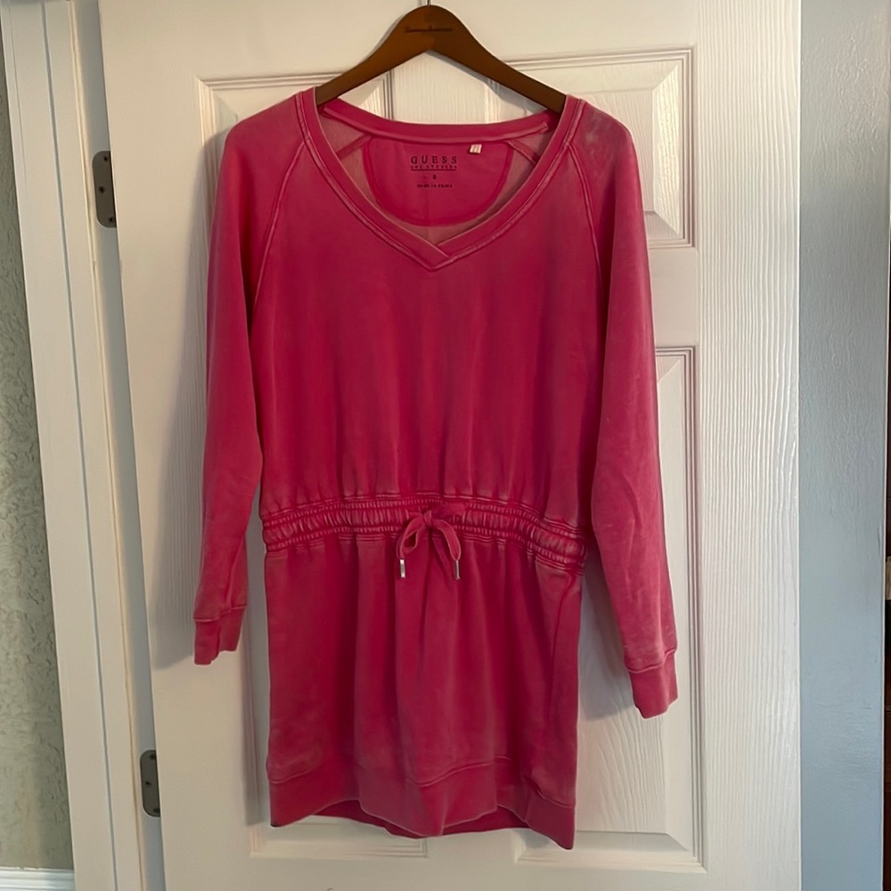 NWT Guess Sweatshirt Dress Pink Small